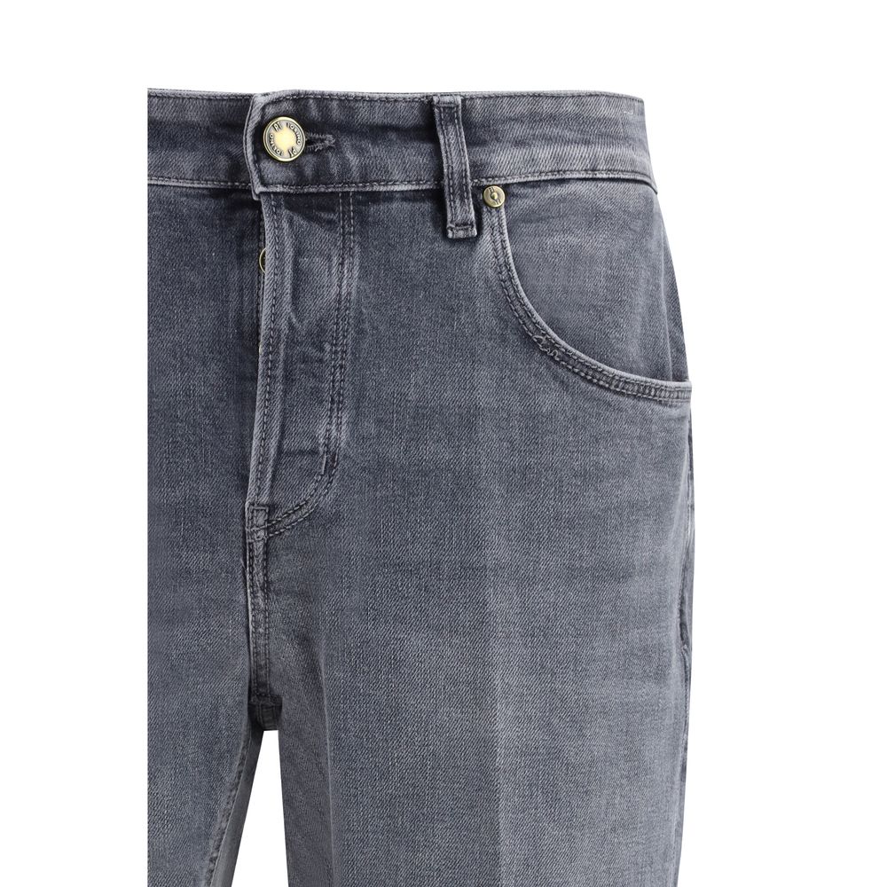 PT Torino Gray Cotton Jeans Denim - Classic Five-Pocket Style
