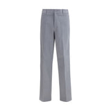 Pantalon décontracté en coton gris Fendi