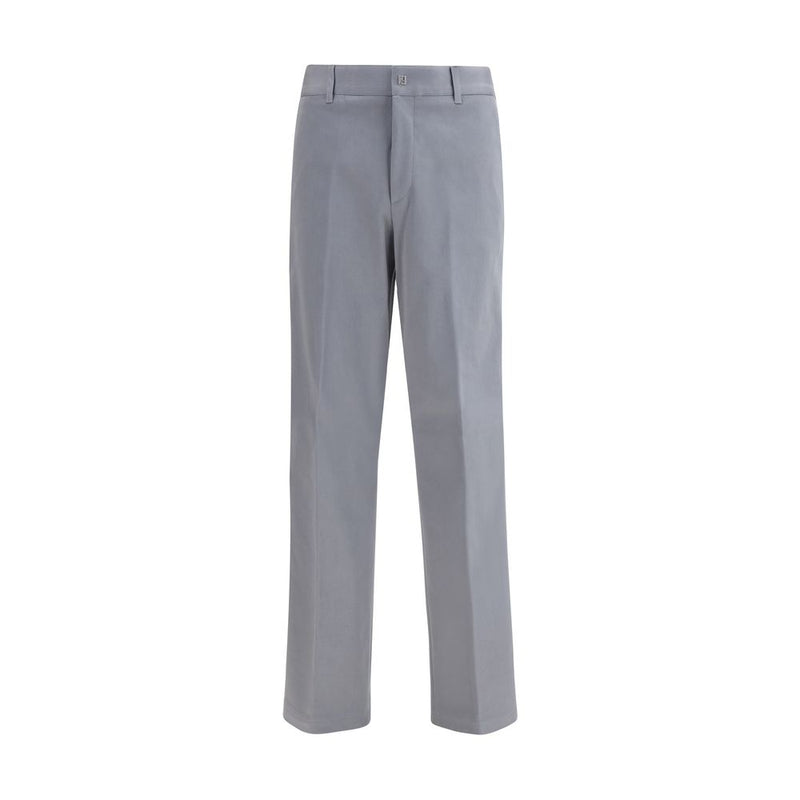 Pantalon décontracté en coton gris Fendi