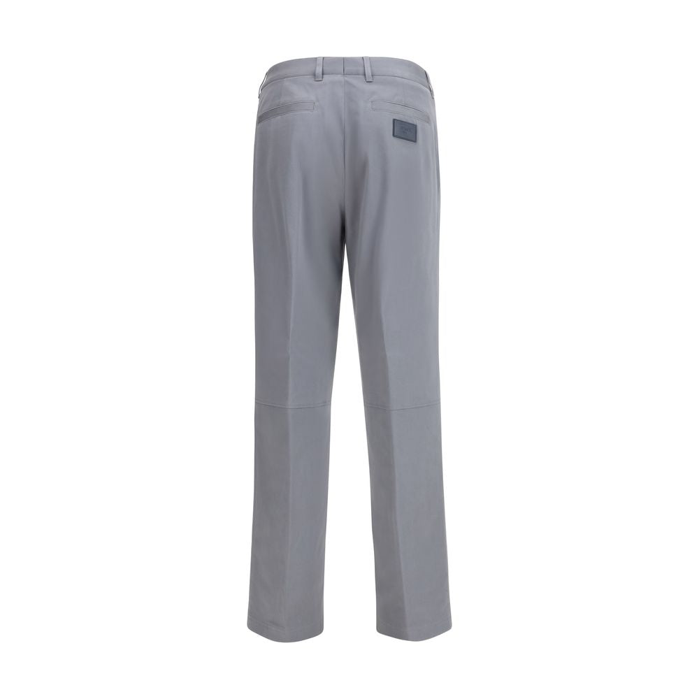 Pantalon décontracté en coton gris Fendi