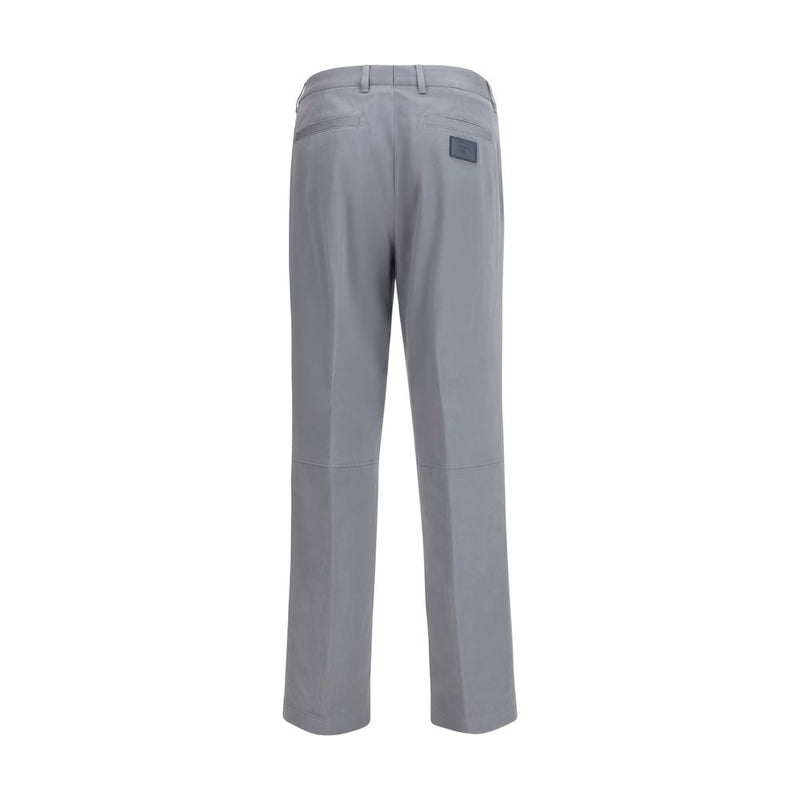 Pantalon décontracté en coton gris Fendi