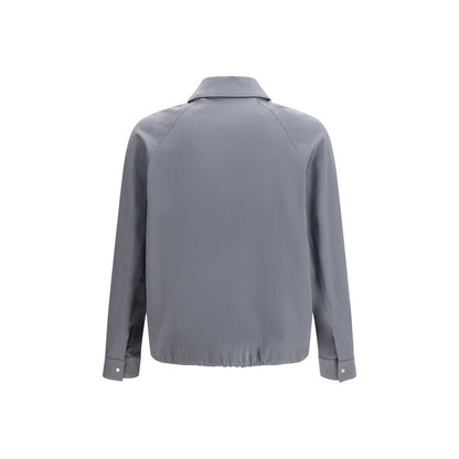 Veste de motard Fendi en coton gris
