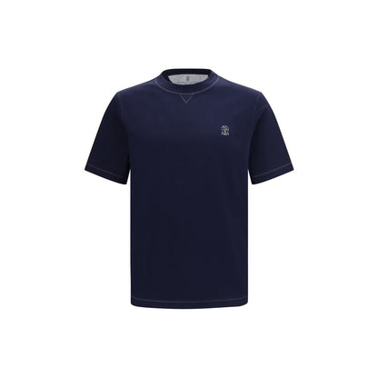 Brunello Cucinelli blauw katoenen T-shirt