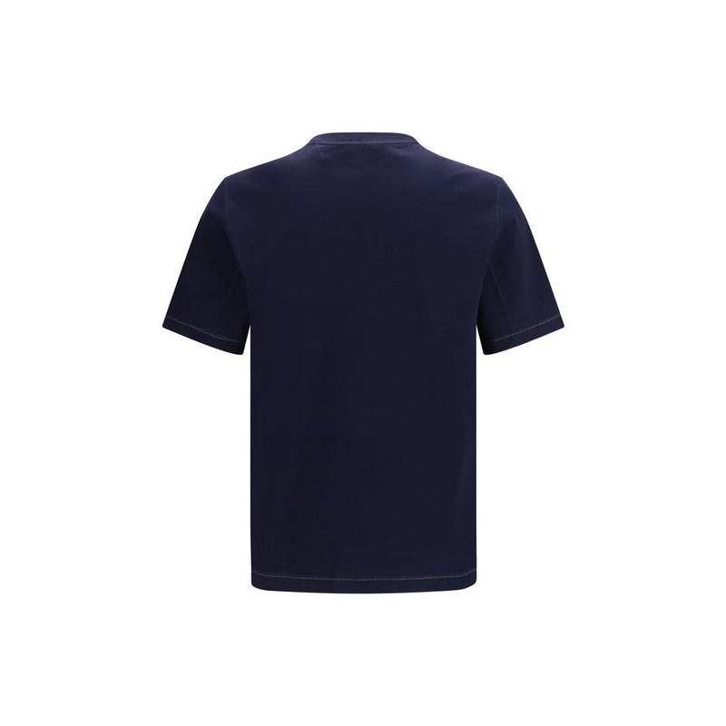 Brunello Cucinelli Blue Cotton T-Shirt for Men