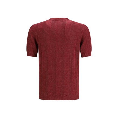 Brunello Cucinelli Veelkleurig Linnen Shirt met Korte Mouwen