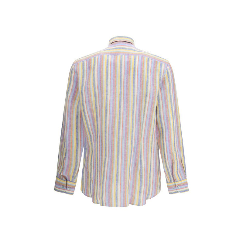 Etro Multicolor Linen Pattern Shirt for Men