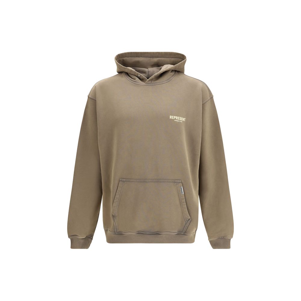 Represent Brown Cotton Hoodie - The Owners Club