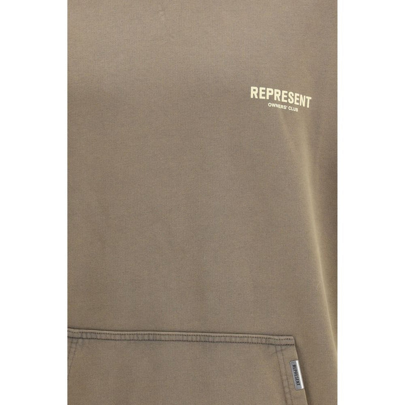 Represent Brown Cotton Hoodie - The Owners Club