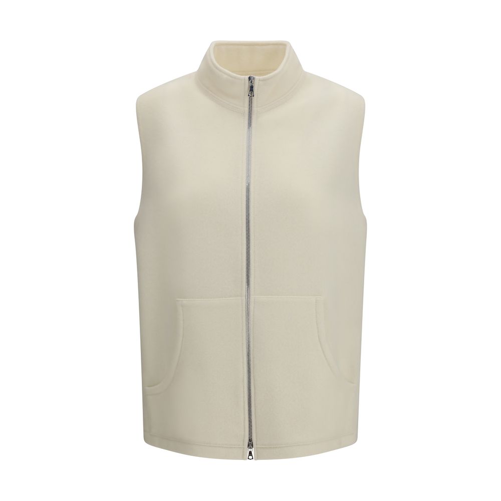 RIER Beige Fleece Wool Sleeveless Jacket - Stylish & Comfortable