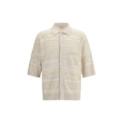 Laneus White Cotton Polo Shirt