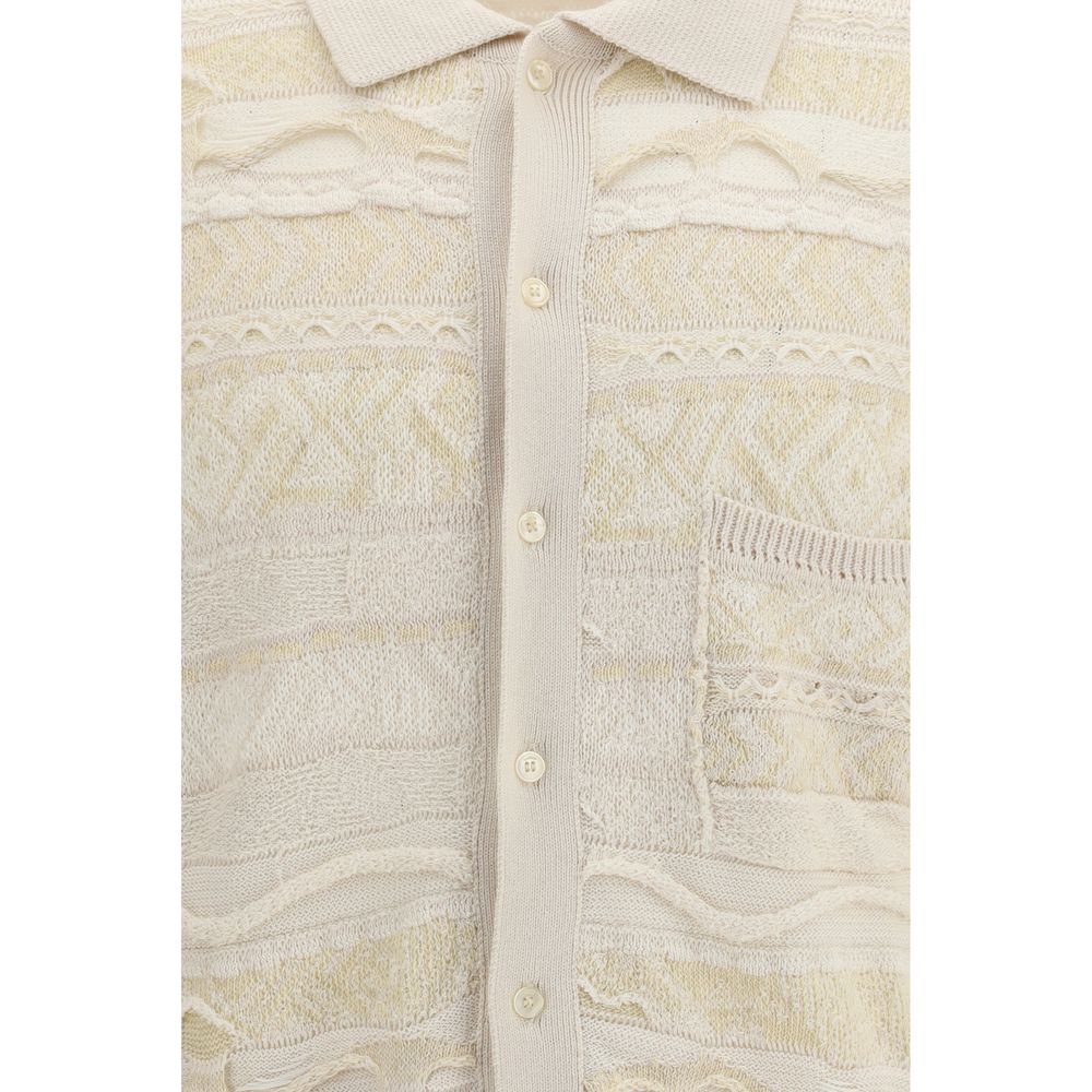 Laneus White Cotton Polo Shirt - SS26
