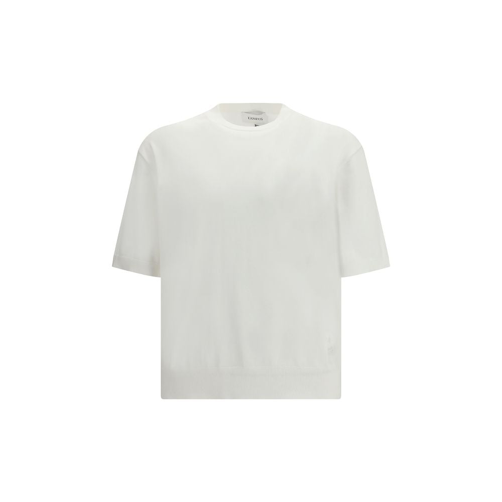 Laneus Wit Katoenen T-shirt