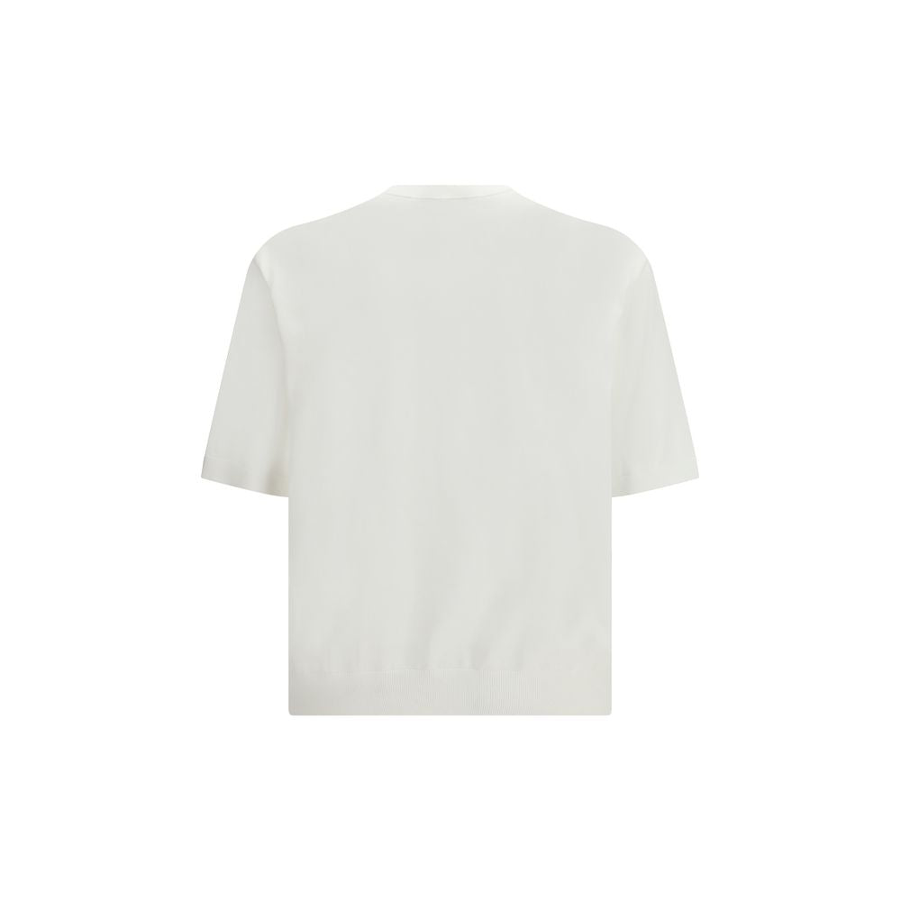 Laneus Wit Katoenen T-shirt