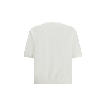Laneus Wit Katoenen T-shirt