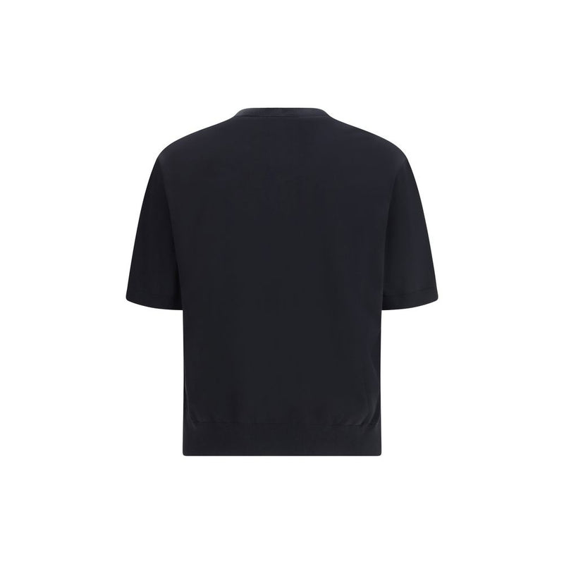 Laneus Black Cotton T-Shirt for Men - Regular Fit