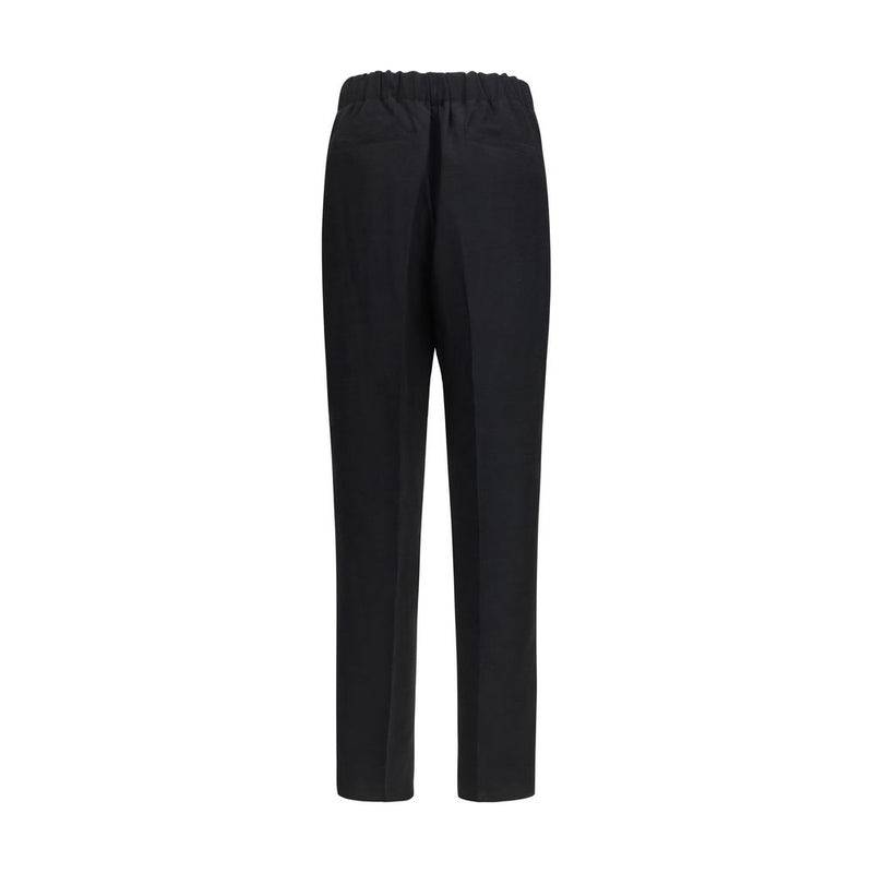 Laneus Zwarte Casual Broek Van Viscose