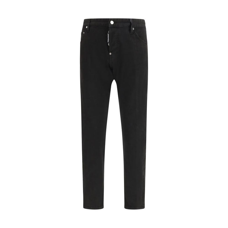 Dsquared² Black Cotton Slim Fit Jeans for Men