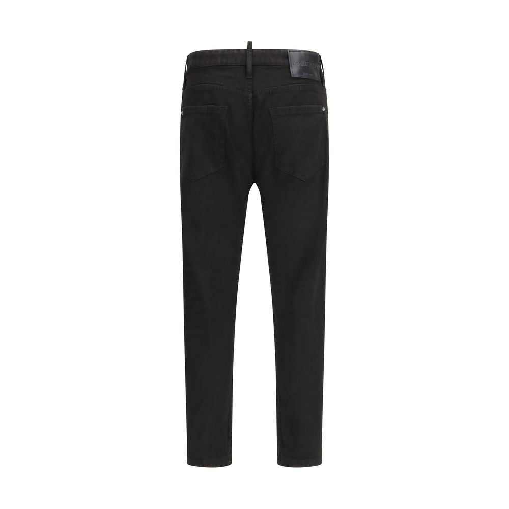 Dsquared² Black Cotton Slim Fit Jeans for Men
