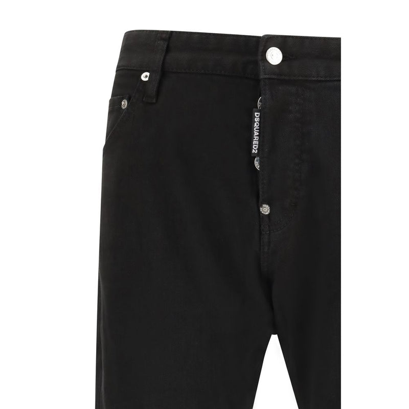 Dsquared² Black Cotton Slim Fit Jeans for Men