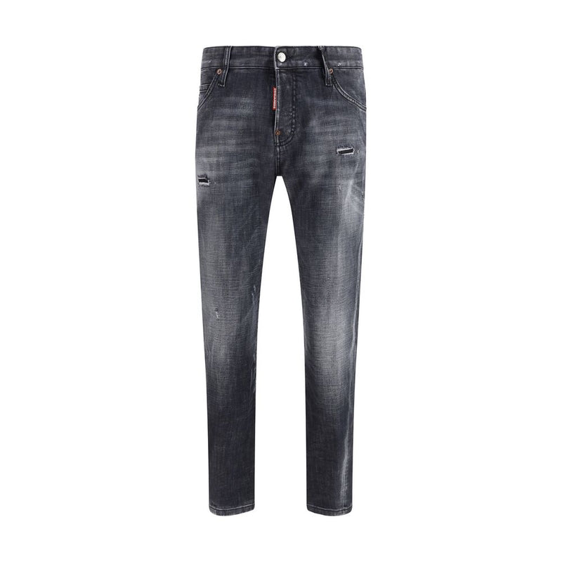 Dsquared² Black Cotton Slim Fit Jeans for Men