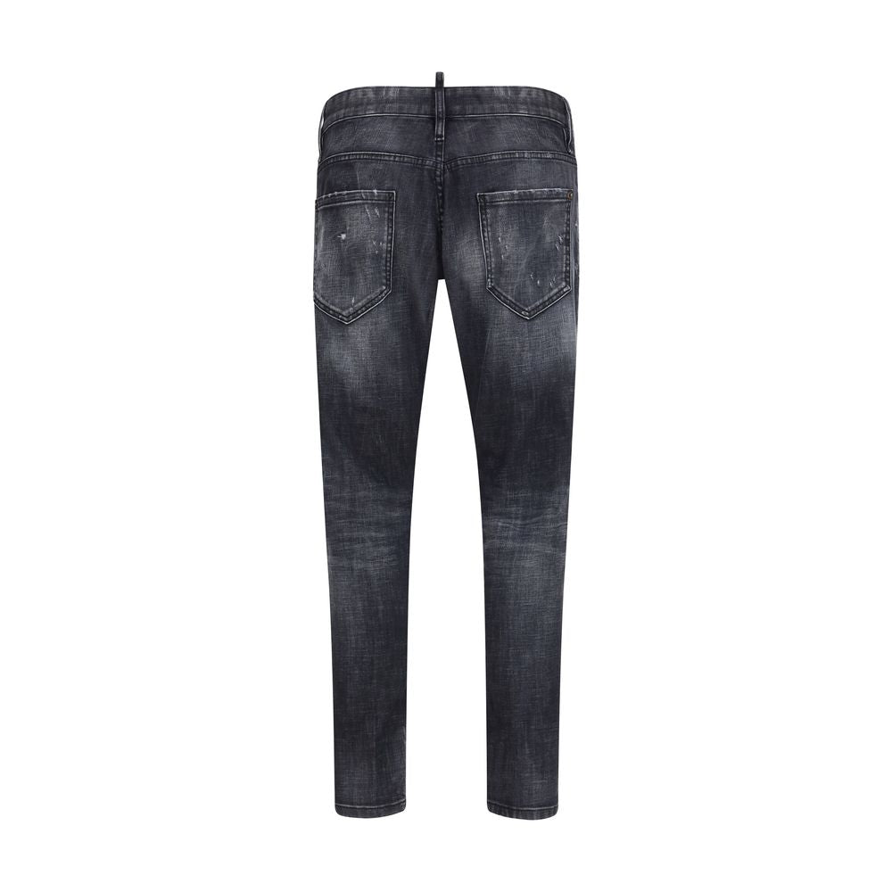 Dsquared² Black Cotton Slim Fit Jeans - SS26