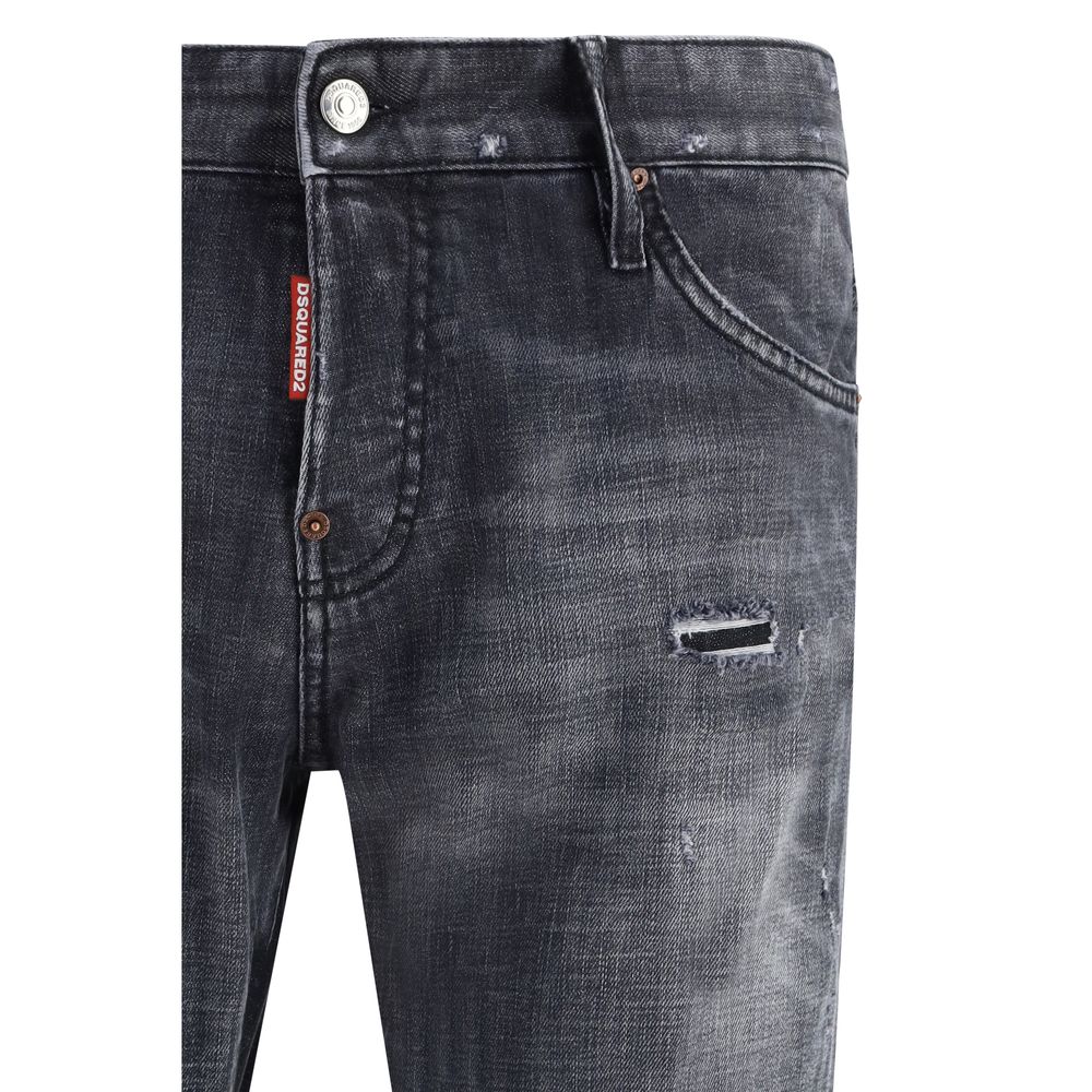 Dsquared² Black Cotton Slim Fit Jeans - SS26
