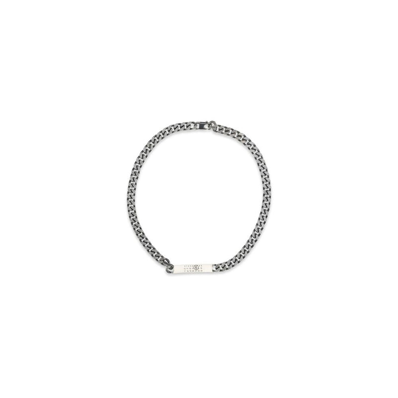 MM6 Silver Metal Necklace - Élégance Minimaliste