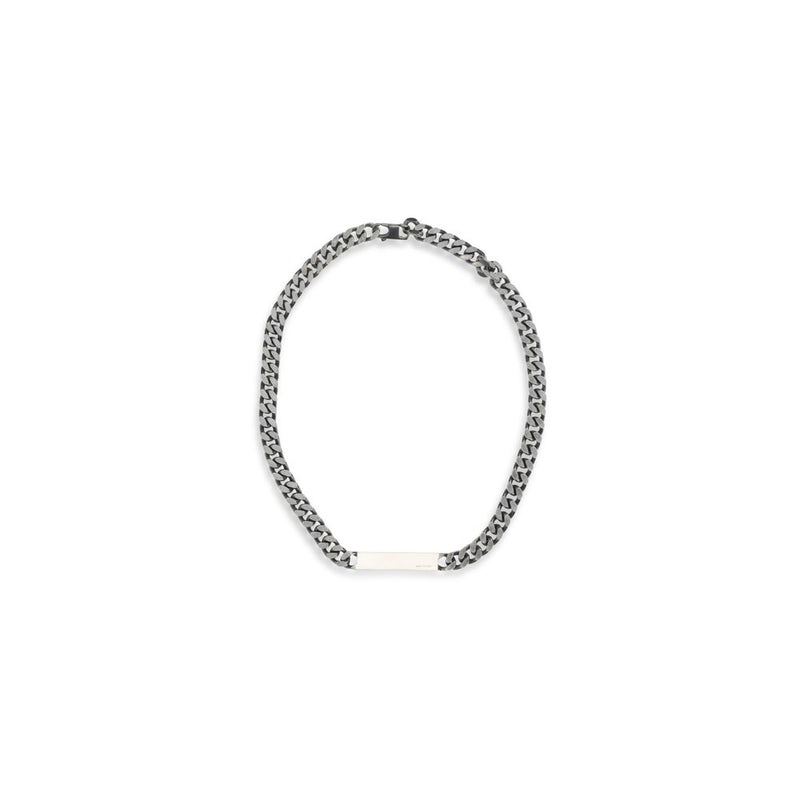 MM6 Silver Metal Necklace - Élégance Minimaliste