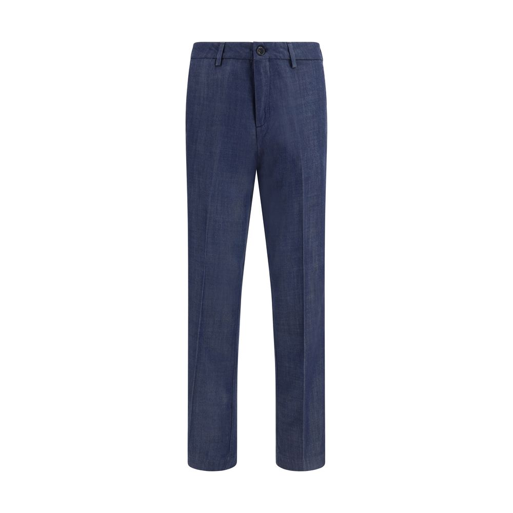 Cruna Blue Tencel Dress Pants - Effortless Elegance