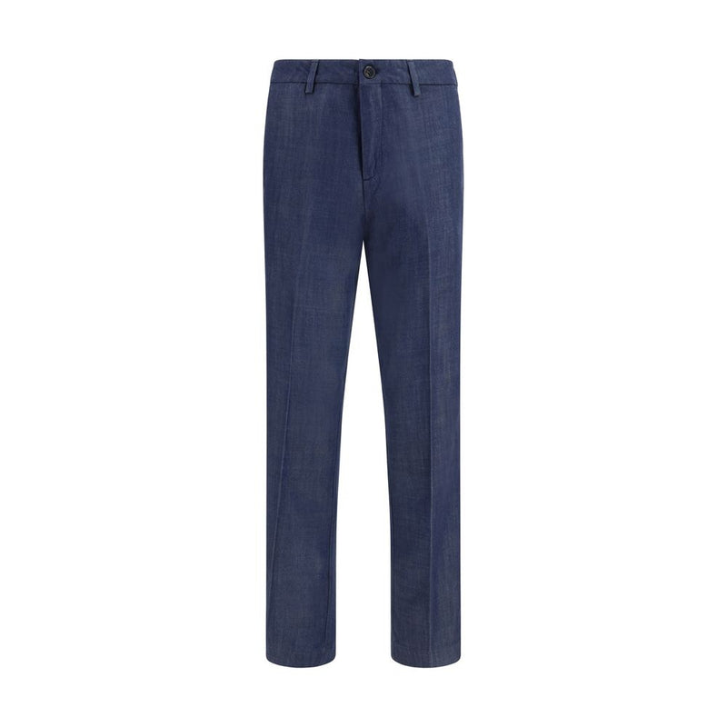 Cruna Blue Tencel Dress Pants - Effortless Elegance