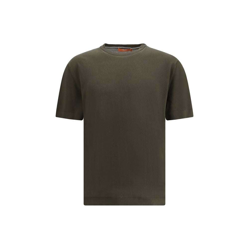 Cruna Bicolor Cotton T-Shirt - Élégance Décontractée