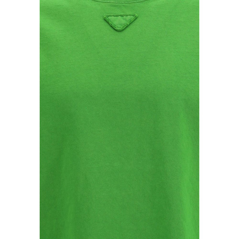 T-shirt Prada bicolore en coton