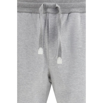 Sweat-shirt gris en coton Brioni