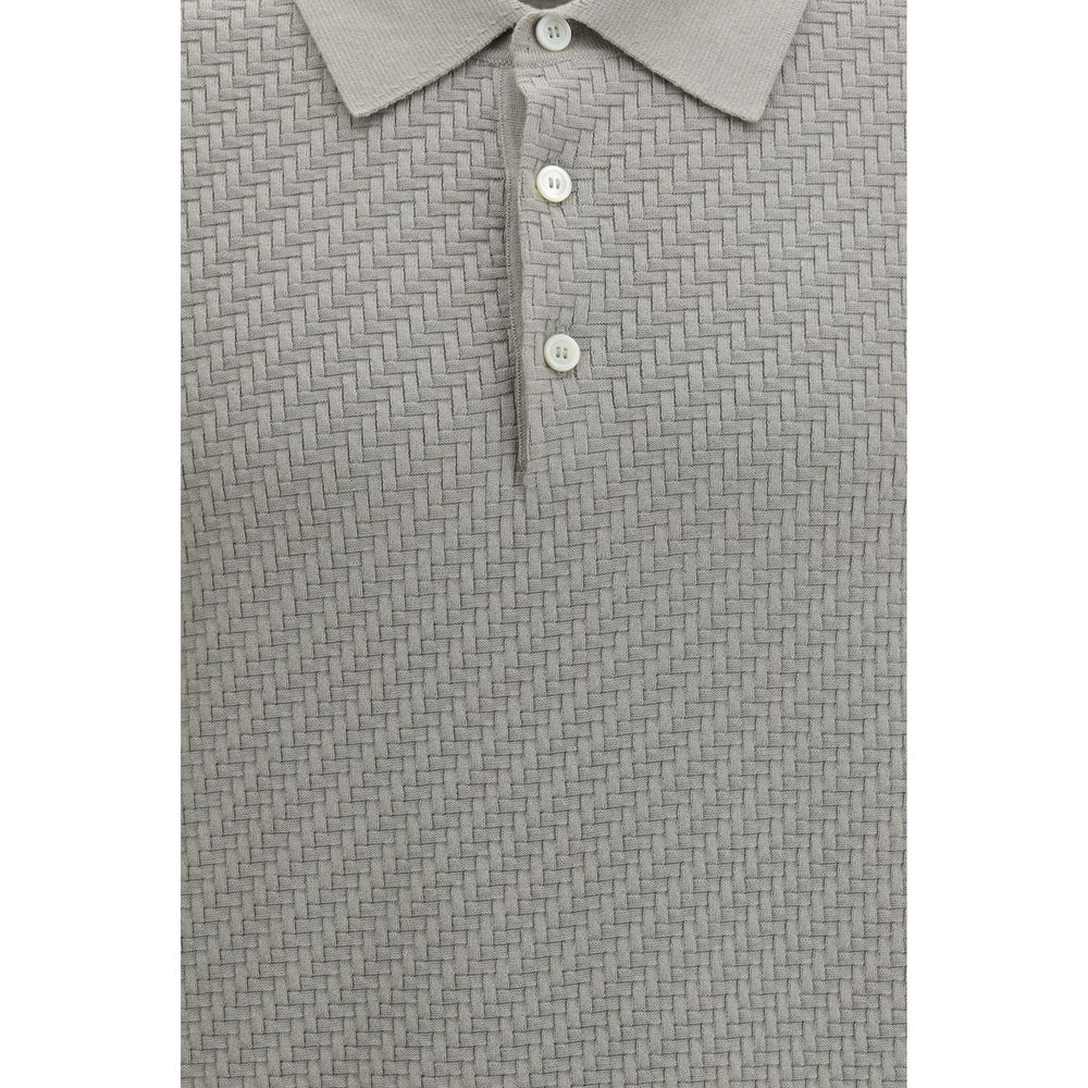 Brioni Beige Cotton Polo Shirt - Elegant & Versatile