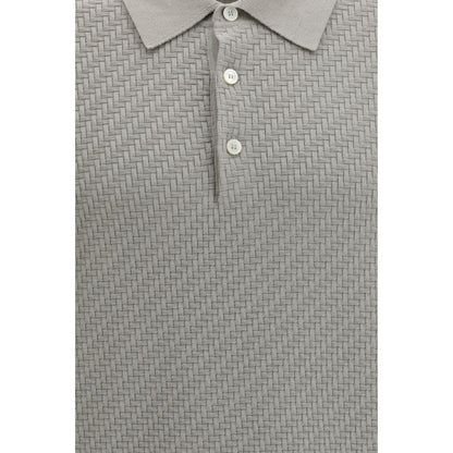 Brioni Beige Katoenen Polo Shirt