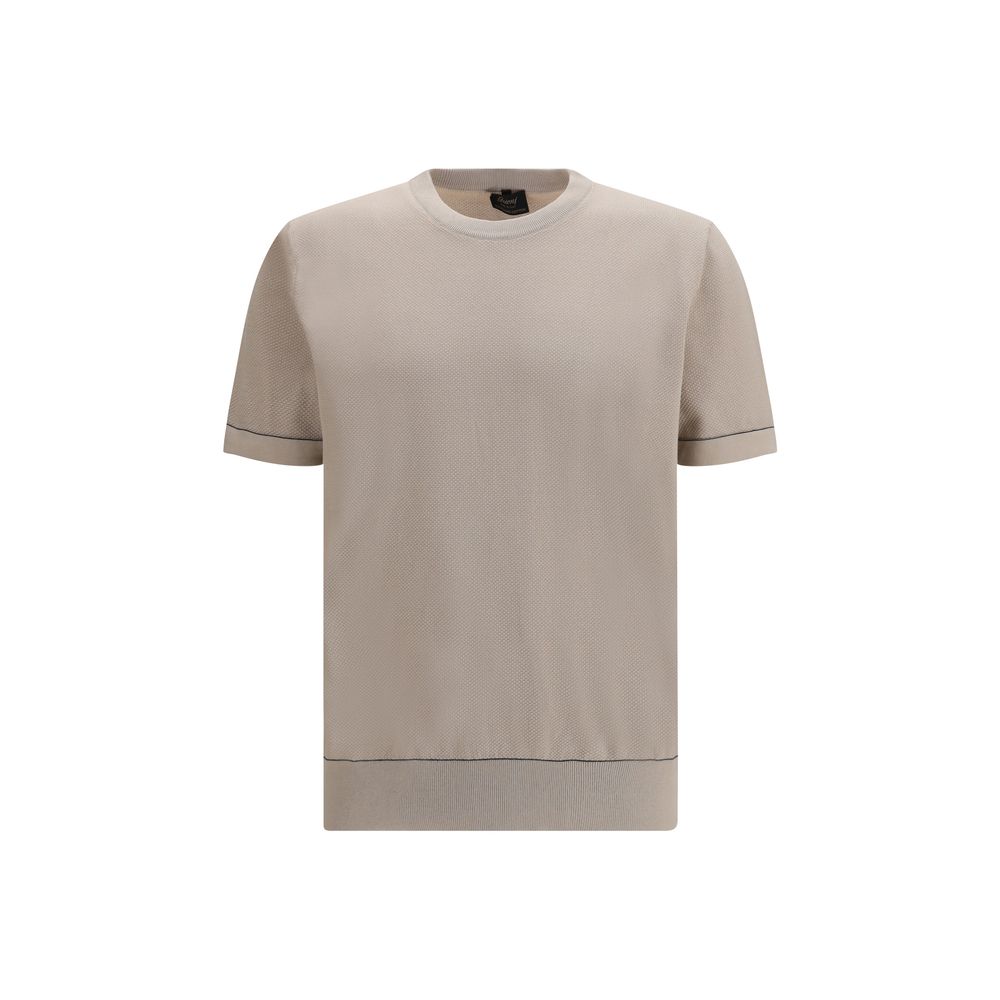 Brioni Beige Cotton T-Shirt - Élégance Intemporelle