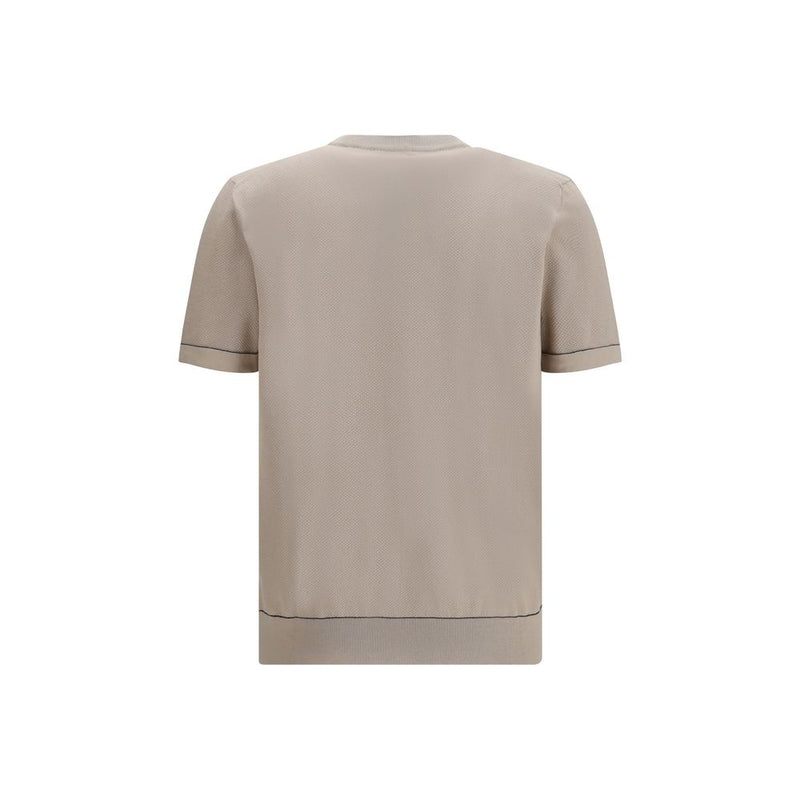 Brioni Beige Cotton T-Shirt for Men - Timeless Elegance