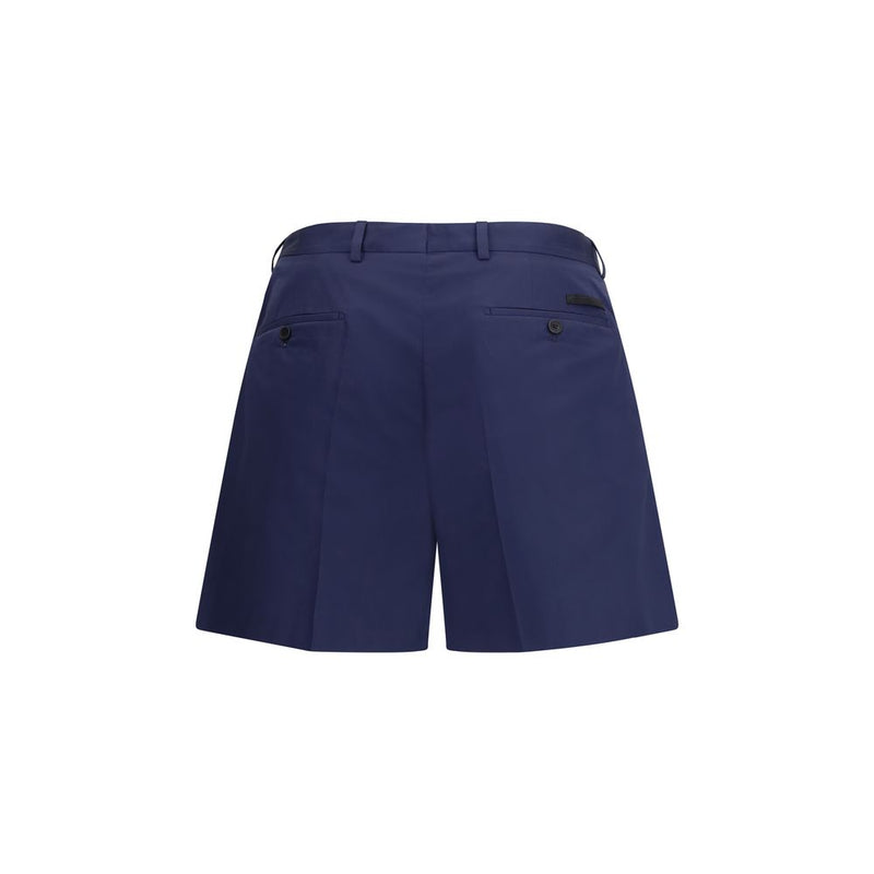 Short en coton bleu Prada