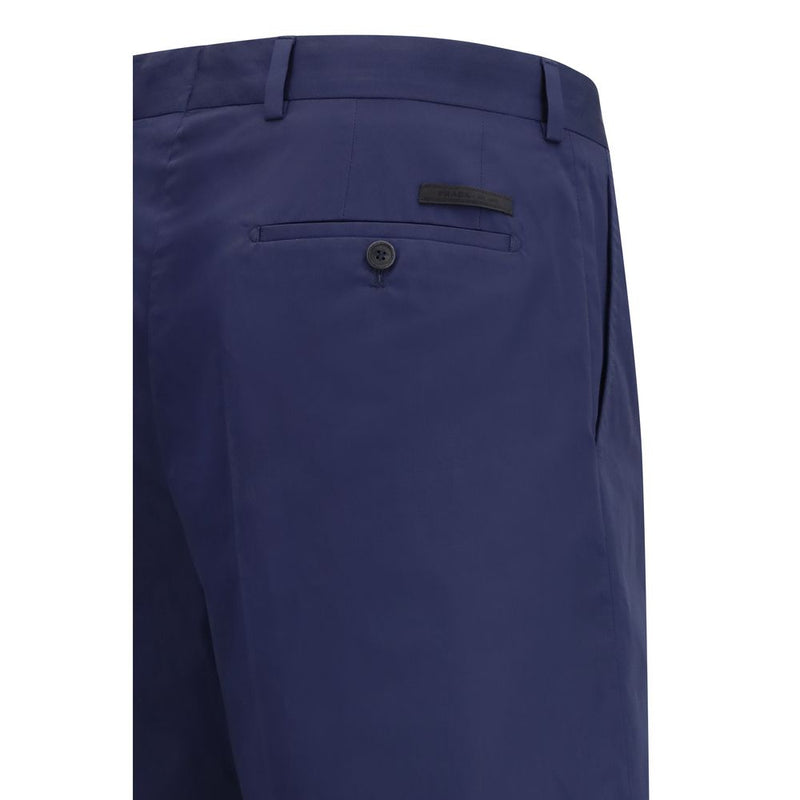 Short en coton bleu Prada