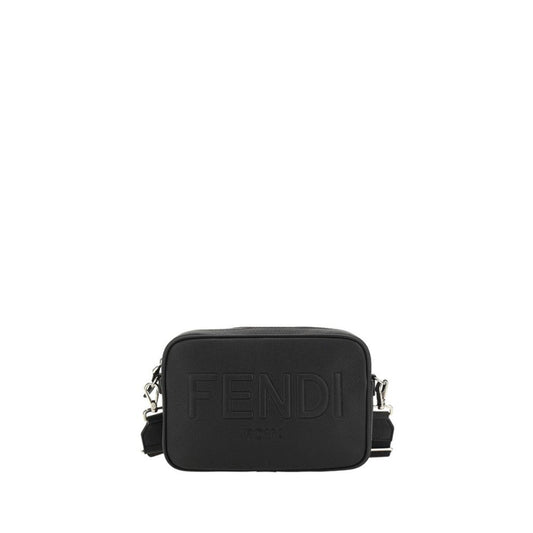 Sac bandoulière Fendi en coton noir