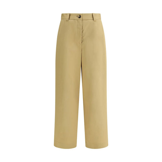 Pantalon décontracté en coton beige Khaite