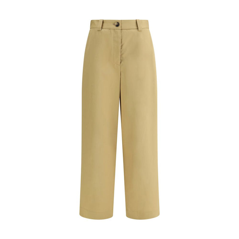 Pantalon décontracté en coton beige Khaite