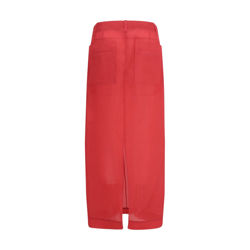 Khaite Lucian Multicolor Silk Midi Skirt - Elegant & Versatile