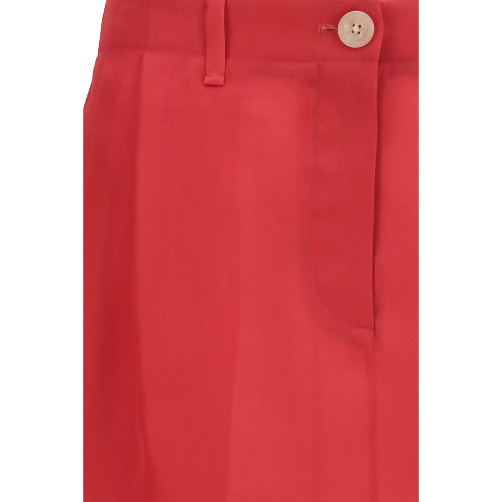 Khaite Lucian Multicolor Silk Midi Skirt - Elegant & Versatile