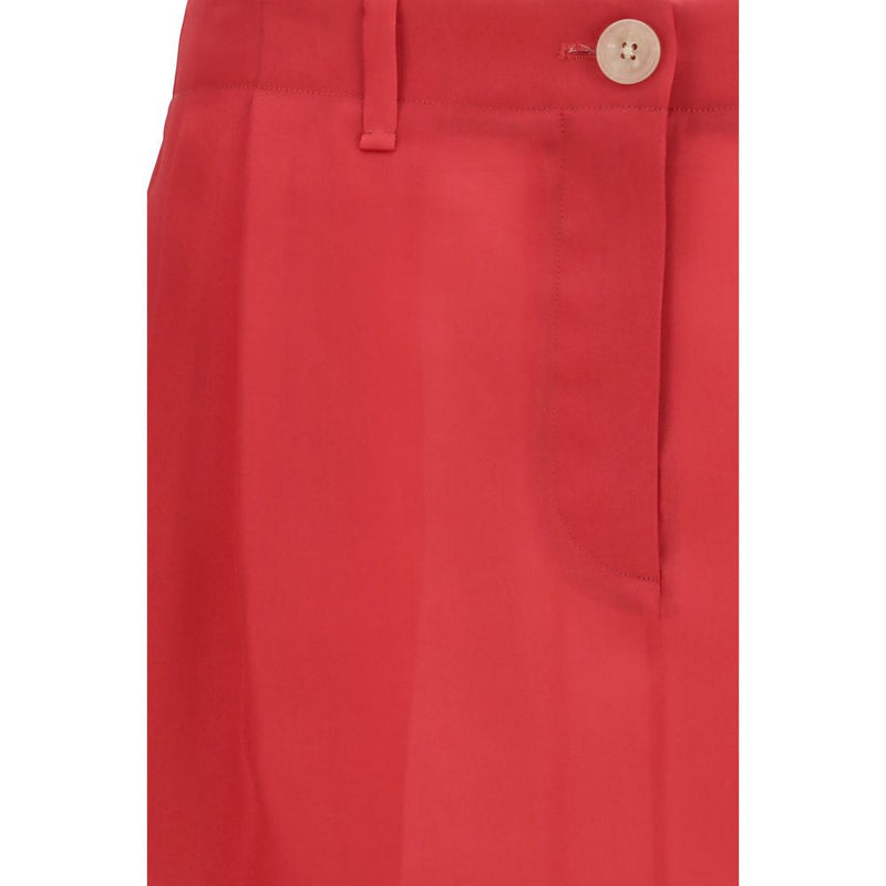 Khaite Lucian Multicolor Silk Midi Skirt - Elegant & Versatile