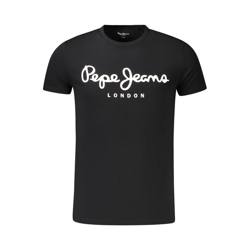 Pepe Jeans Black Cotton Men's T-Shirt - Stylish & Comfortable