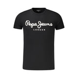 Pepe Jeans Black Cotton Men's T-Shirt - Stylish & Comfortable