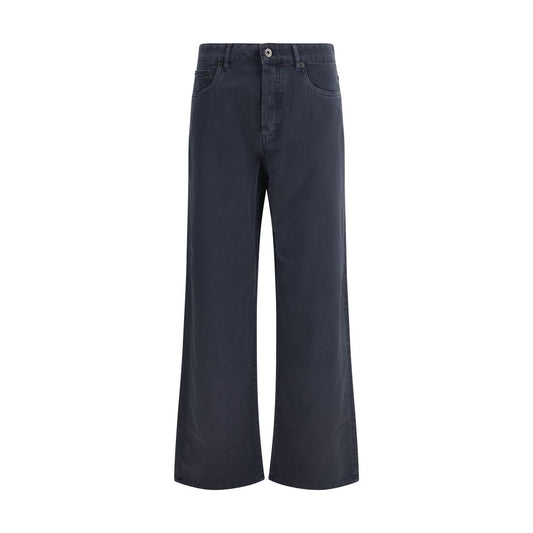Miu Miu Blue Cotton Flared Jeans - Elegance Meets Comfort