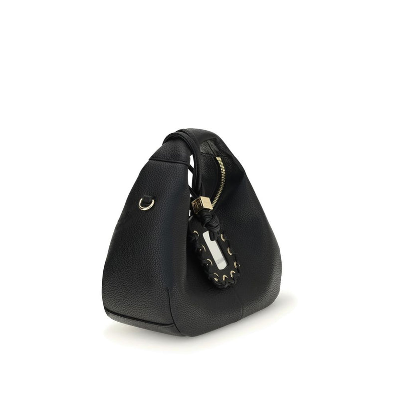 Ganni Black Recycled Polyester Hobo Mini Handbag