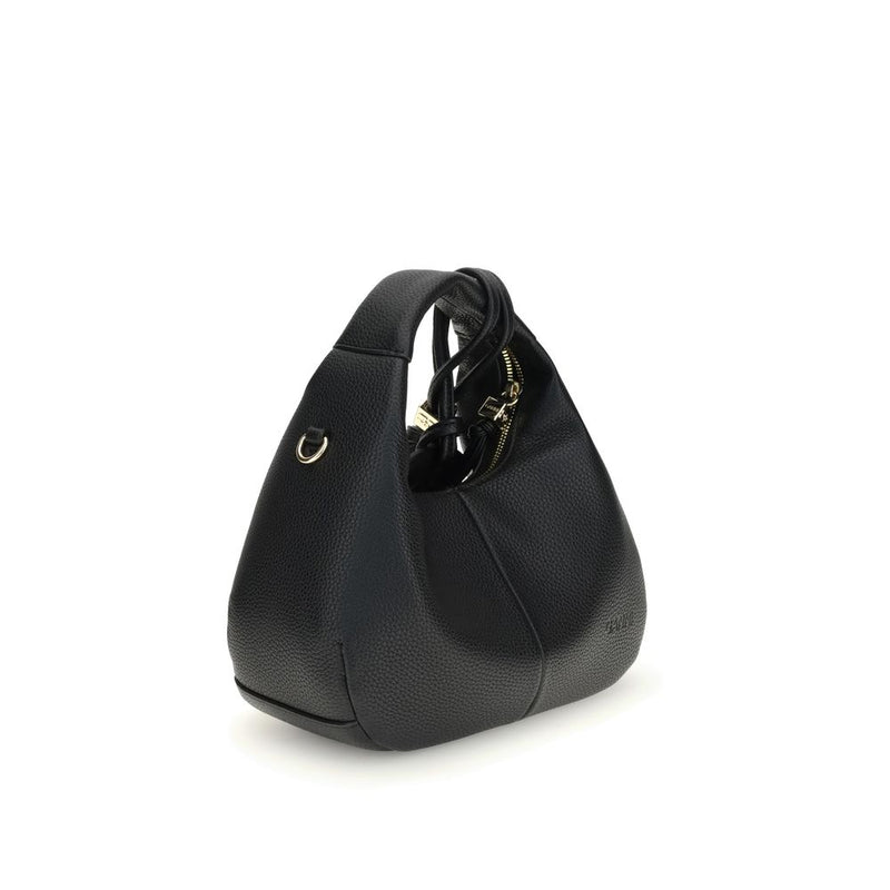 Ganni Black Recycled Polyester Hobo Mini Handbag